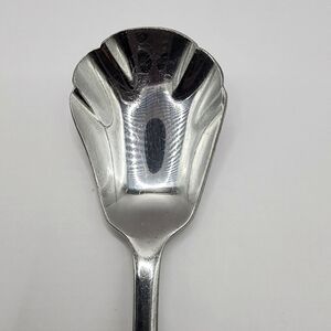 Estia Sugar Spoon - Stainless Steel Floral Gold Accent Flatware Korea
